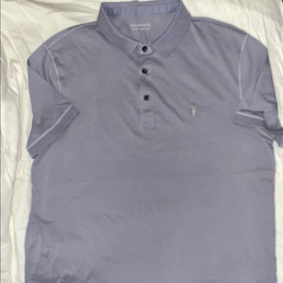 All Saints Other - All Saints Men's Gray Polo Shirt, Size XL
